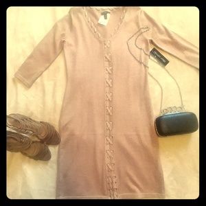 Rose gold bodycon dress